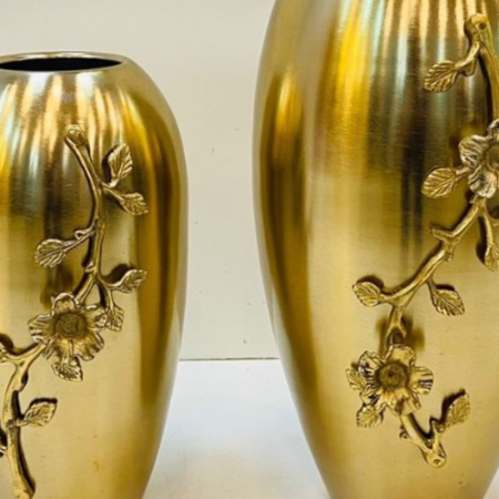 Golden Metallic Elegance Vase